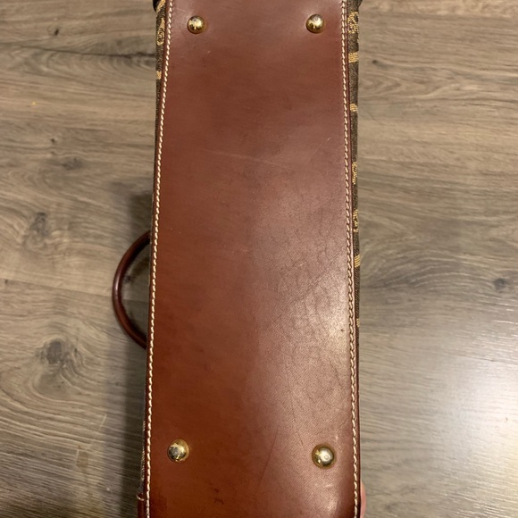 Dooney & Bourke Vintage Brown Hearts Handbag - Picture 6 of 8